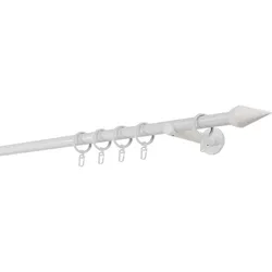 20mm,1-läufig,Rohr,Wandträger 12cm,Endstück point Farbe: Weiß, Größe: 240cm