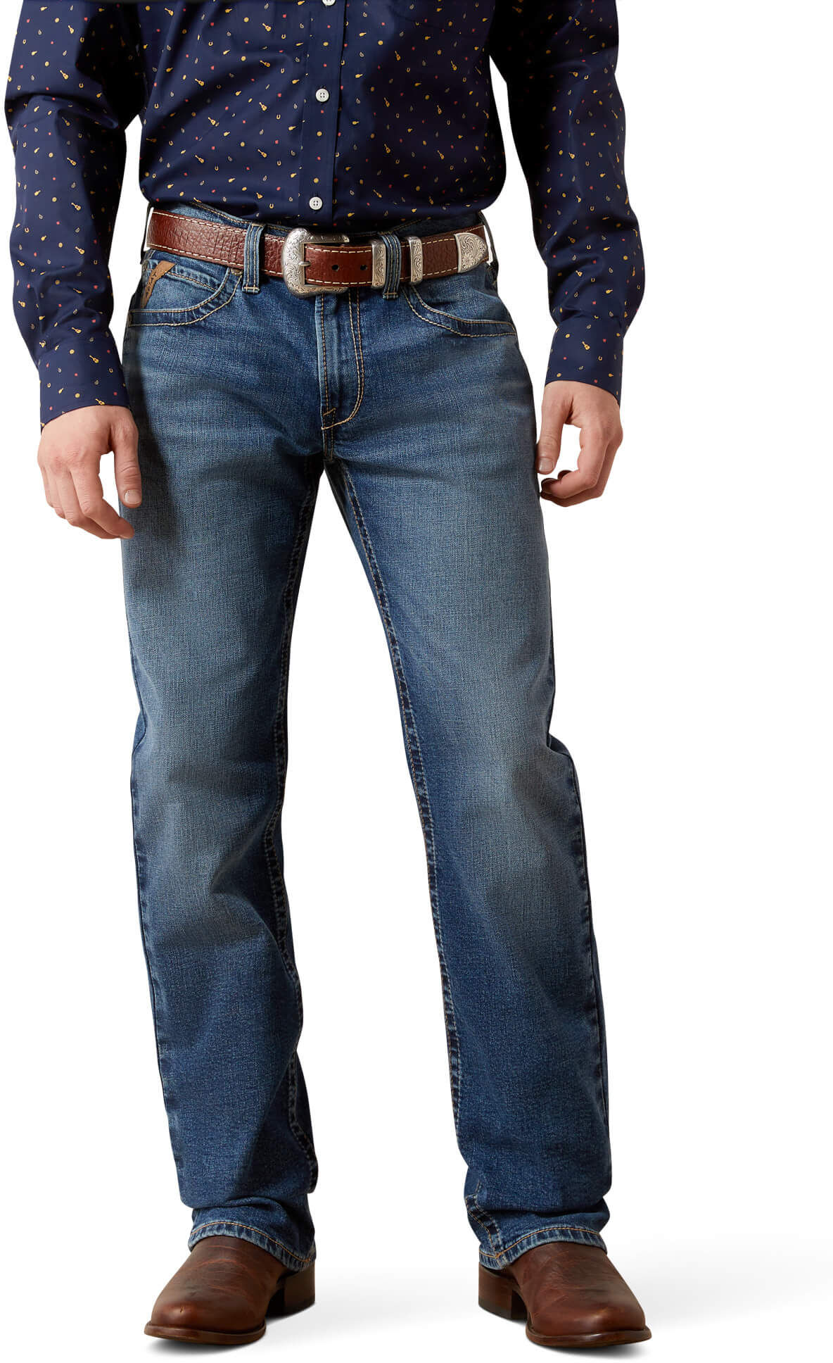 Men's M5 Straight Calico Leg Jeans in Carlos, Size: 34 X by Ariat