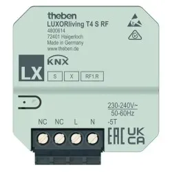 Theben 4800614 LUXORliving 4-fach Funk-Tasterschnittstelle UP LUXORliving T4 S RF