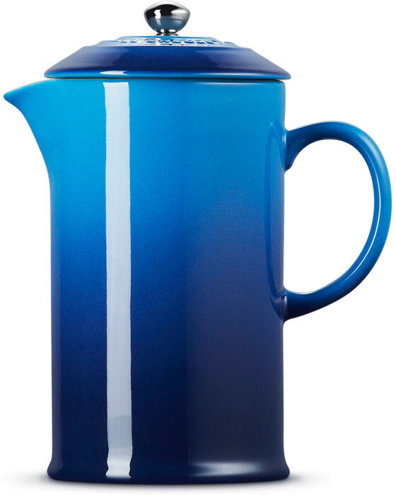 Le Creuset Stoneware Cafetiere with Metal Press Azure 1L