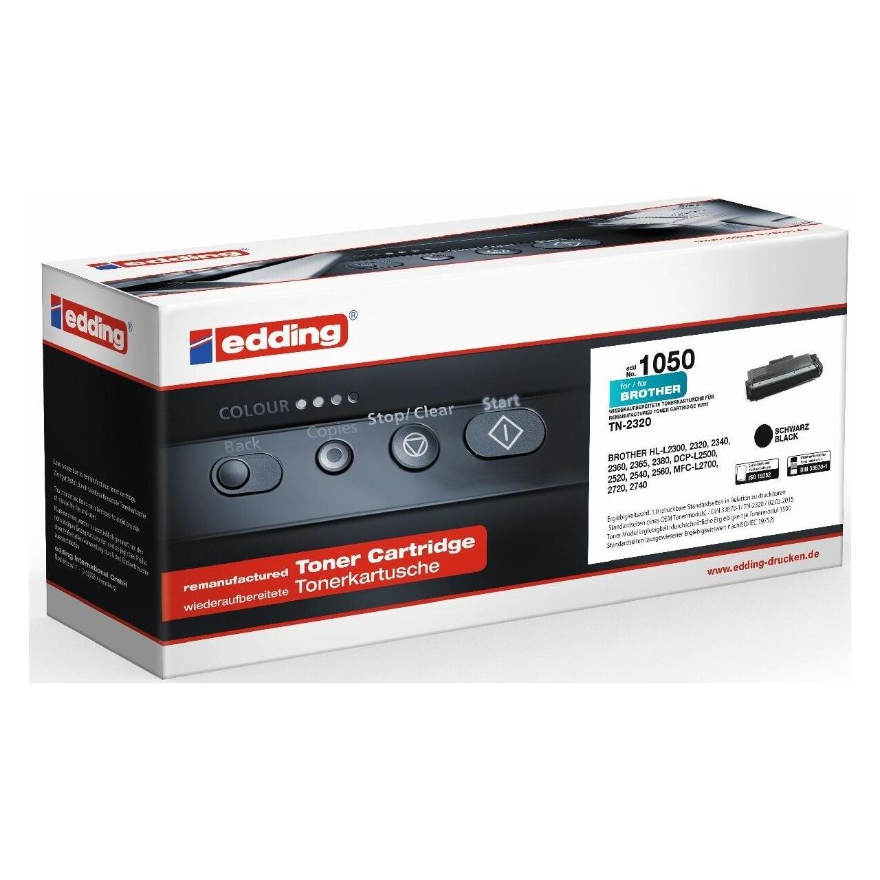 Edding Toner ersetzt Brother TN-2320 Kompatibel Schwarz 2600 Seiten 1050  - (BK) (18-1050)