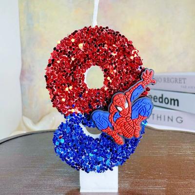 Inspired Living Spider Hero Number Birthday Candle For Cake Decoration Party Supplies 9