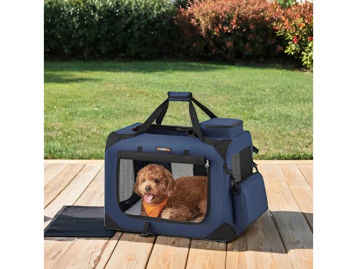 Caisse de transport pour chien Opeti 60 x 42 x 42cm Bleu