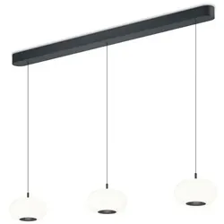 Helestra LED-Pendelleuchte Sapo Aluminium Schwarz