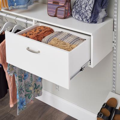 ClosetMaid ShelfTrack Wood White Drawer Add-on for Closet Organizer