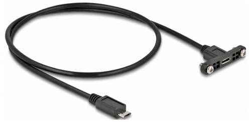 Delock USB-Kabel USB 2.0 USB-Micro-B Buchse, USB-Micro-B Stecker 0.50m Schwarz 35108