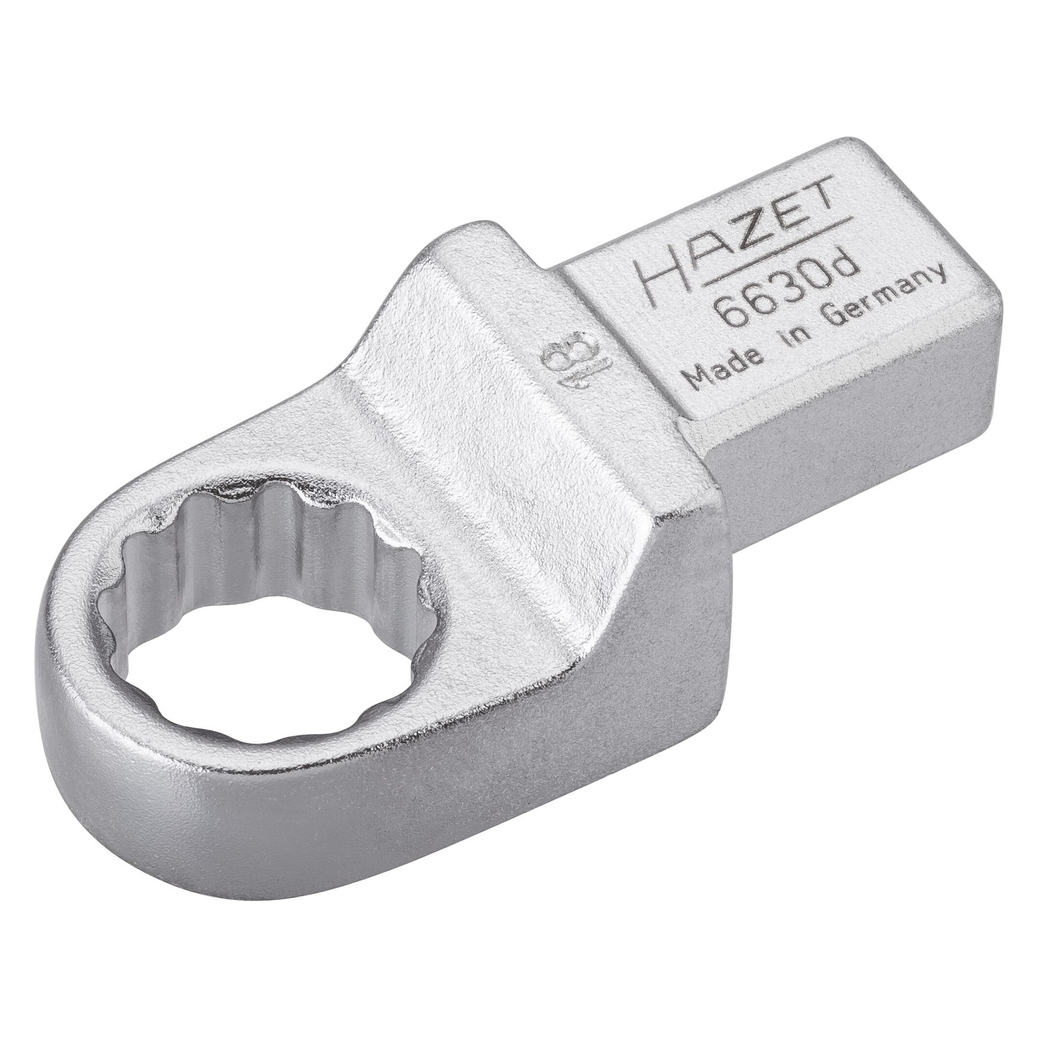 Hazet Einsteck-Ringschlüssel 6630D-18 Einsteck-Vierkant 14 x 18 mm Aussen Doppel-Sechskant-Tract... (18 mm) (6630D-18)
