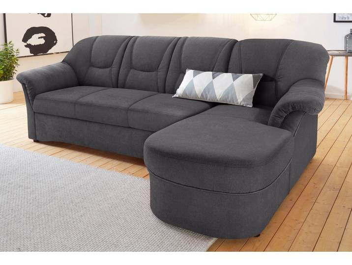 Ecksofa, Luxus-Microfaser, Braun (Espresso), 232×146 cm, Federkern, Klassisch, Domo-Collection