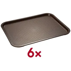 APS Serviertablett 35 x 27 cm braun braun, 35x2x27 cm