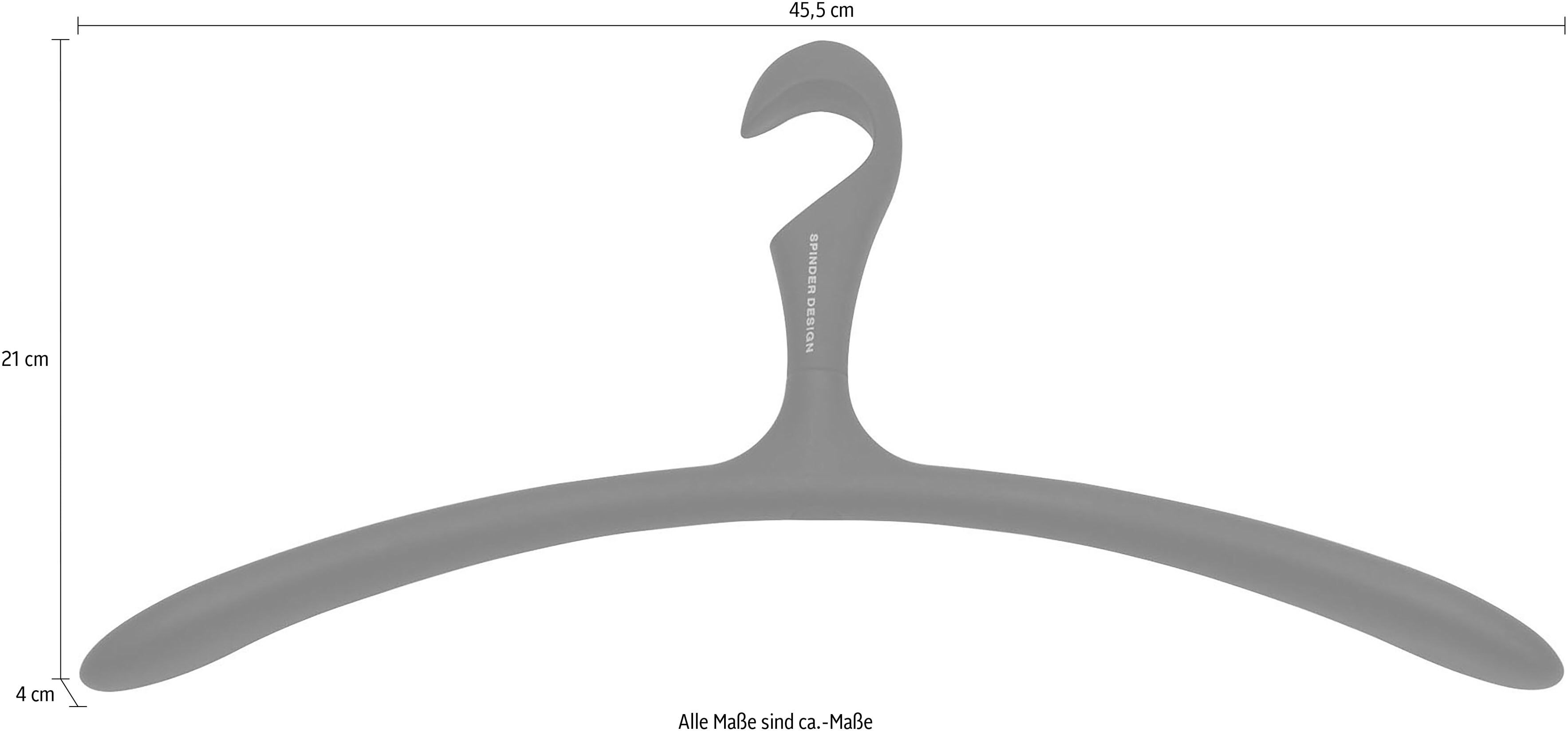 Kleiderbügel SPINDER DESIGN "Arx", schwarz, B:45,5cm H:21cm T:4cm, Kunststoff, Kleiderbügel, Kleiderbügel, Breite 45,5 cm schwarz Einheitsgröße