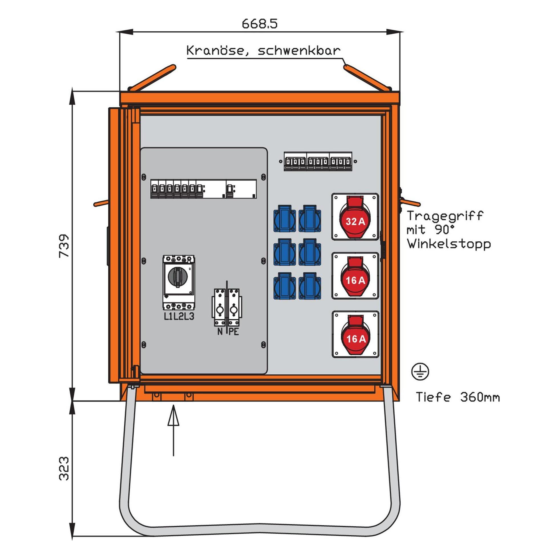 Walther Werke WAL WV0310R1 Verteilerschrank 44kVA (WV0310R1)