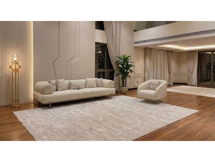 JVmoebel Polstergarnitur Wohnzimmer Set Sofa Sessel Beige Polstermöbel Luxus Design, (2-tlg., 2-tlg)