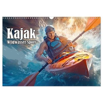 Kayak Wildwasser Sport (Wandkalender 2026 DIN A3 quer), CALVENDO Monatskalender