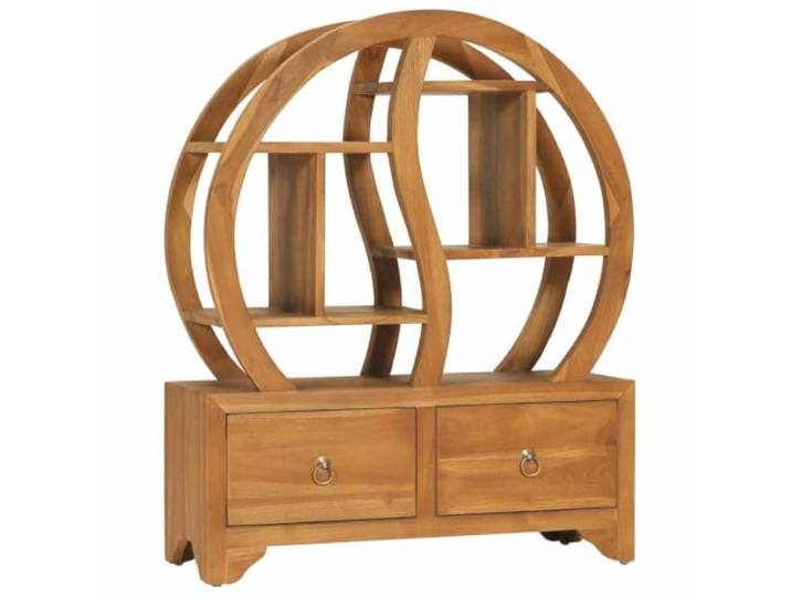 Heofavd Schrank mit Yin-Yang-Regal 68x26x83 cm Teakholz Kommode