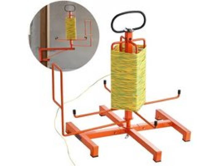 VEVOR Support de Bobines de Fil, Montage au Sol ou sur Poteau, Distributeur de Bobines de Câbles, Dévidoir Portable avec Poignée, Œillet Pivotant, pour Transport des Câbles dans Diverses Conditions