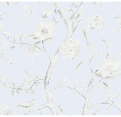 Seabrook Designs Lillian August Southport Floral Trail Unpasted Wallpaper