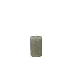 Chic Antique Macon rustikale Stumpenkerze, Höhe 8/D5 cm, olivegrün