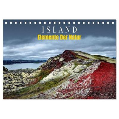 Island - Elemente der Natur (Tischkalender 2026 DIN A5 quer), CALVENDO Monatskalender