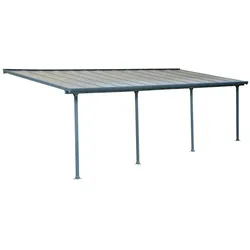 Palram Canopia Feria Terrassenüberdachung anthrazit 730x295x260-305 cm (LxBxH)