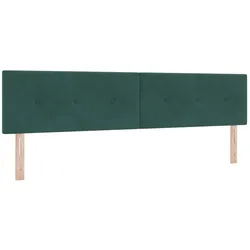vidaXL LED Kopfteil mit LED-Lichtleisten Grün 200 cm Polyester