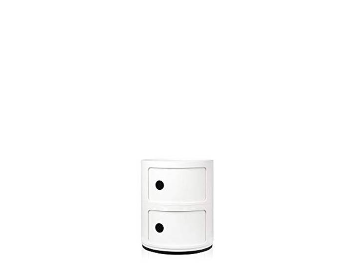 Kartell Componibili, 2 Elements, Weiß, Runde Basis
