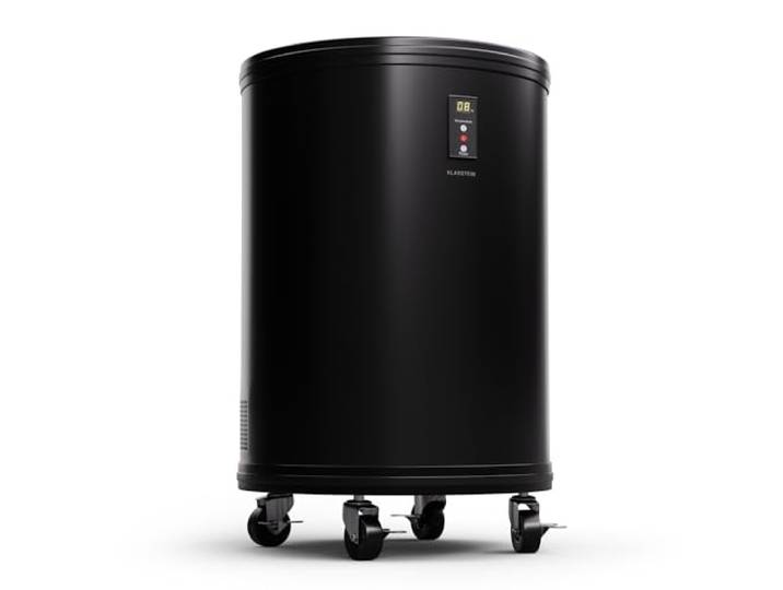 Klarstein Beersafe L Mini-Kühlschrank mit LED Display, Leiser Edelstahl-Kühlschrank, Indoor/Outdoor Getränkekühlschrank, Weinkühlschrank für Getränke, 30L Kühlschrank mit 360° Sicht, 0-16°C