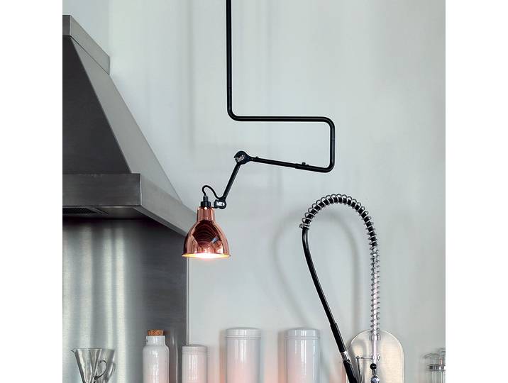 Plafonnier Lampe Gras 312, noir/noir/cuivre – DCW - Salon / séjour - Métal