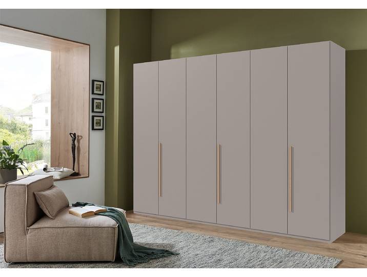 Drehtürenschrank London 270cm Braun/Grau/Saharagrau Comfort Braun