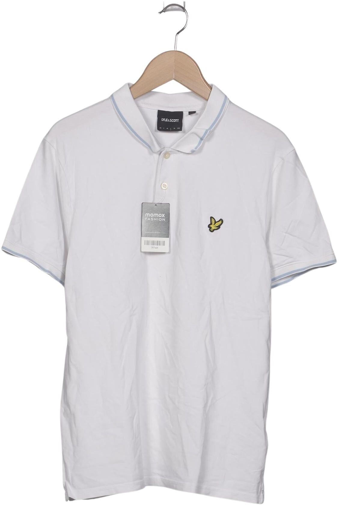 Lyle & Scott Herren Poloshirt, Weiß, Gr. L, Baumwolle / Elasthan - Second Hand