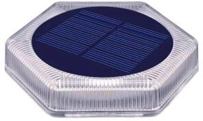 Modern Harvest Tools & Trends Outdoor Solar LED Deck Lights: Waterproof Garden Step Lighting For Stairs, Patio, Pathway, Yard Fence & Wall Christmas Blue hexagon