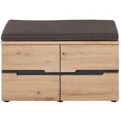 Garderoben Sitzbank in Wildeichefarben 80 cm breit