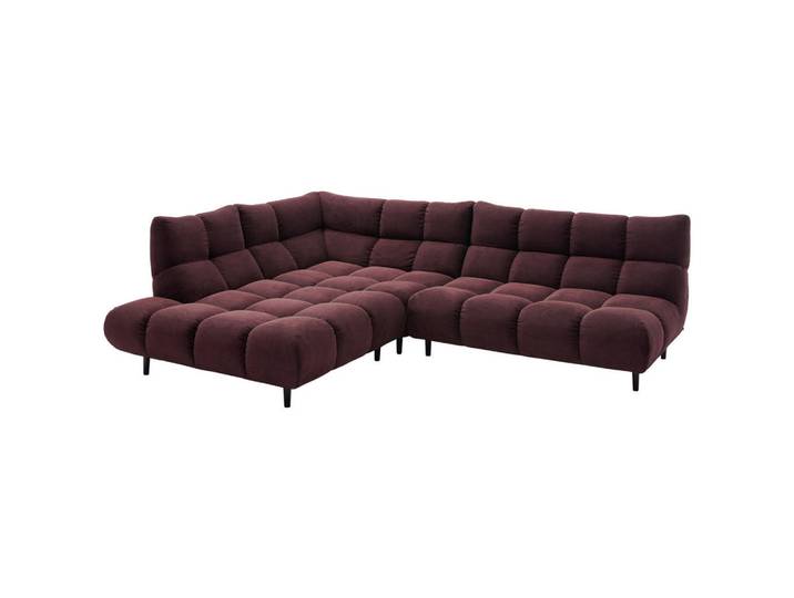 Pure Home Lifestyle Ecksofa, Bordeaux, Holz, Buche, 3-Sitzer, Ottomane links, Eckteil, L-Form, 288x215 cm, erweiterbar, Typenauswahl, Stoffauswahl, planbar, Hocker erhältlich, Rücken echt, individuell planbar, Wohnzimmer, Sofas & Couches, Wohnlandschaften, Ecksofas