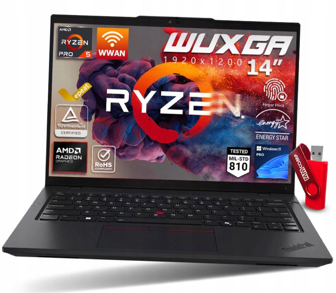 Laptop Lenovo ThinkPad L14 G5 Ryzen 5 PRO 7535U 64GB 512GB SSD LTE