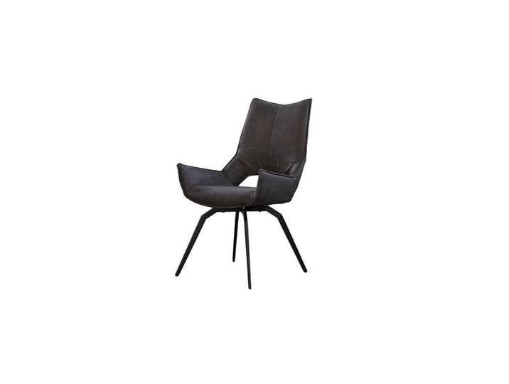 Kawola Drehstuhl Sivo Anthrazit Webstoff, Textil, 57x95x56 cm, Esszimmer, Stuhl