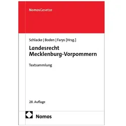 Landesrecht Mecklenburg-Vorpommern, Fachbücher von Sabine Schlacke, Christian Boden, Christine Farys