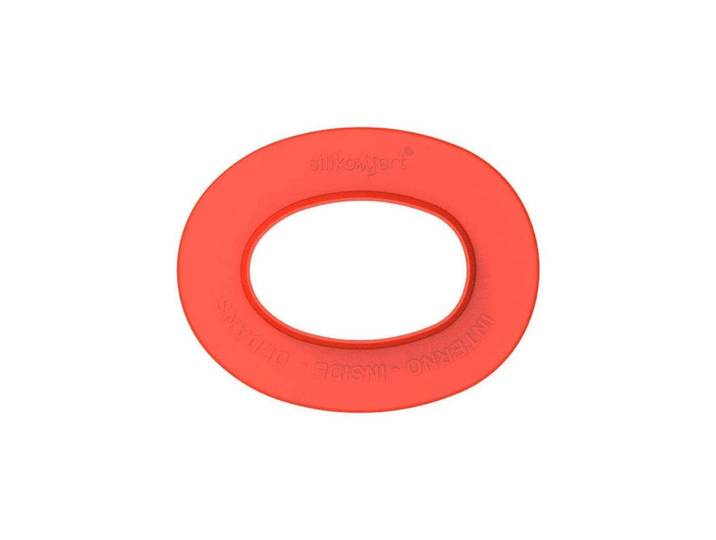 Backform Silikomart – Kaffeebohne 110 , rot (grau, rot), B:7,8cm L:5,8cm T:4cm, Kunststoff, Silikon, Küchenformen, Backform