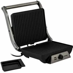 Orava Grillchef4, Kontaktgrill, Schwarz, Silber