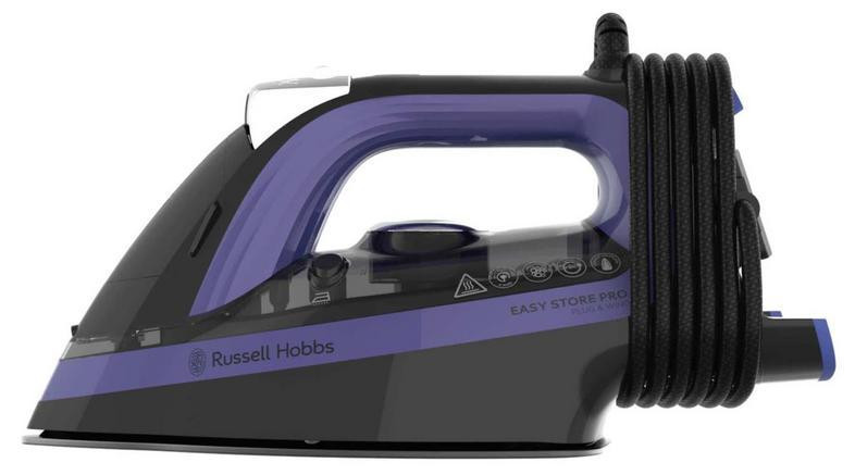 Russell Hobbs Stoomstrijkijzer Easy Store Pro Plug & Wind, zwart en paars
