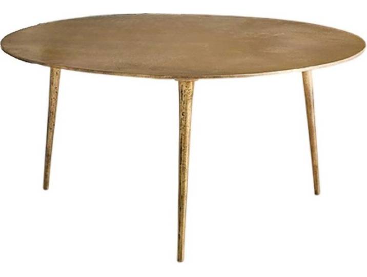 SIGNATURE - Großer Couchtisch aus Aluminium mit goldener Messingoberfläche - MOON