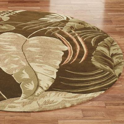 Kas Oriental Rugs Inc / Ds "Rainforest Round Rug 7'6"" Round, 7'6"" Round, Mocha"