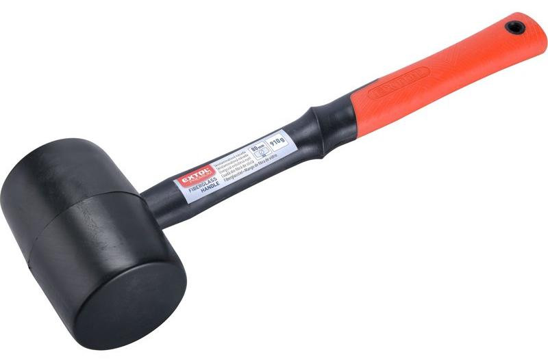 Extol Premium Rubberen Hamer zwart - Diameter: 80 mm