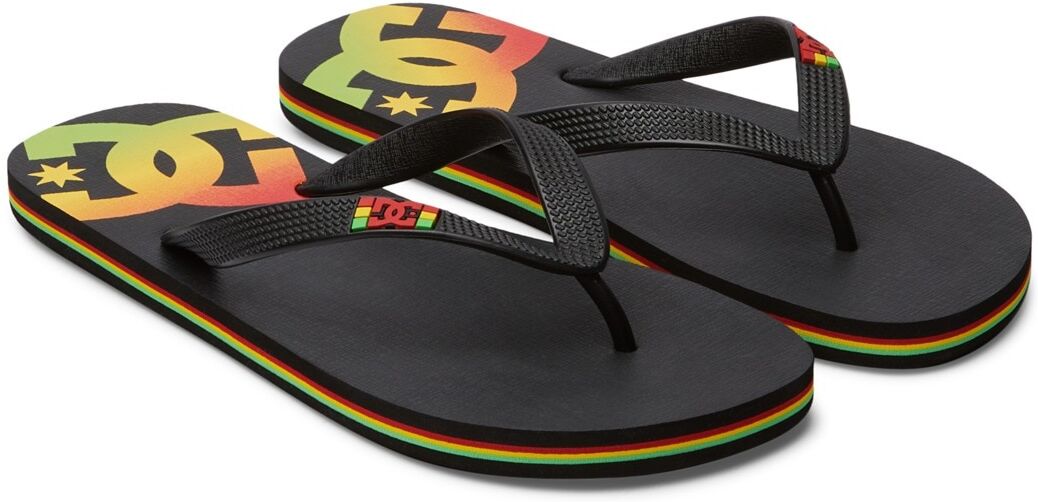 Sandale DC SHOES "Spray", Herren, Gr. 7(39), schwarz (rasta), Obermaterial: Synthetikmaterial / Außensohle: EVA., Schuhe Sandale