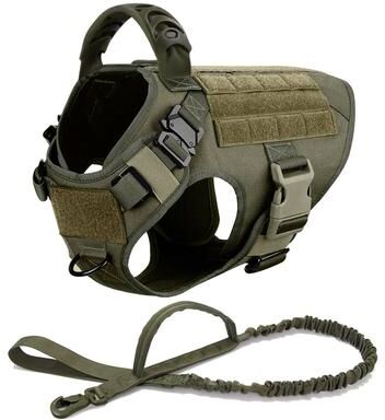 Uplift Treasures Tactical Dog Harness And Leash Set green Set xl