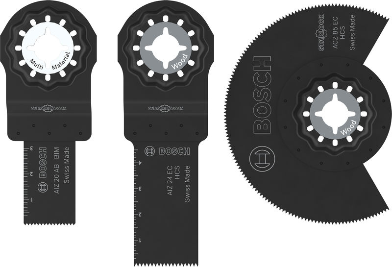 Bosch Holz- und Weichmetall-Blatt-Set für oszillierende Multifunktionswerkzeuge,3-teilig 2 608 669 333