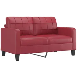 vidaXL 2-Sitzer-Sofa Weinrot 140 cm Kunstleder