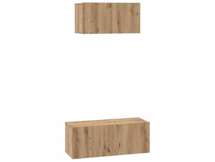 LKJephalotrop TV Board Wandmontiert 2er Set Artisan Eiche Holzwerkstoff Zweiteiliges Hängeschrank System sorgt für Ordnung im Wohnzimmer sowie Schlafzimmer und verstaut Mediengeräte dezent.