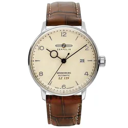 Zeppelin 8062-5 Herren-Automatikuhr LZ129 Hindenburg Lederband braun