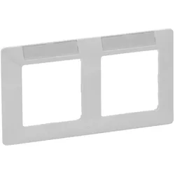 Legrand 754012 Valena Life 2-fach Rahmen mit Beschriftungsfeld Farbe: Ultraweiß
