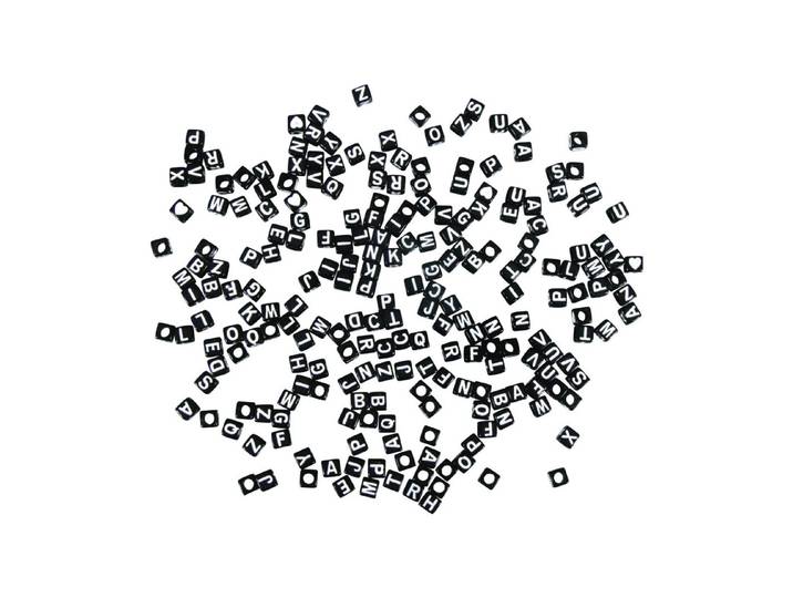 Rayher Plastik-Buchstaben-Perlen 5 mm 40 g