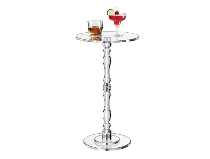 LuxusKollektion Beistelltisch Acryl Beistelltisch Säulen Stil Rund Transparent (1-St)